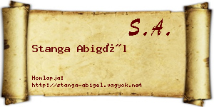 Stanga Abigél névjegykártya